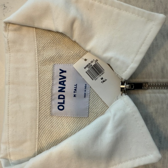 Gray and Navy Quarter-Zip polo Sweatshirt NWT - Picture 4 of 8